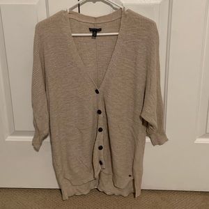 Over-sized 3/4 sleeve cardigan